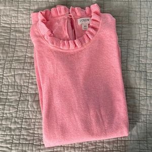 J Crew Factory Pink Ruffleneck Sweater XS